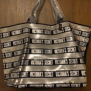 Large Victoria’s Secret tote bag with small matching pouch